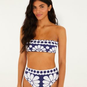 Blue Palermo High Waist Bikini Bottom