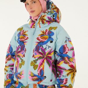 Blue Macaw Puffer Jacket