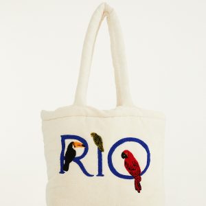 Off-White Embroidered Rio Tote Bag