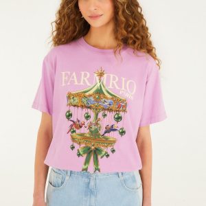 Lilac Paris Carousel Organic Cotton T-Shirt