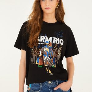 Black Nyc Skating Organic Cotton T-Shirt