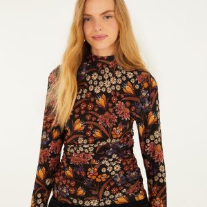 Black Lili Jersey Blouse