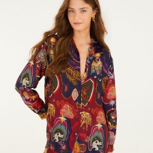 Multicolor Artsy Surreal Land LENZING™ ECOVERO™ Viscose Shirt