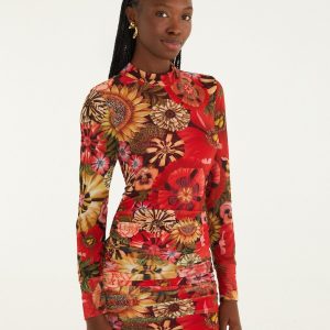 Black Flowershop Tulle Mini Dress