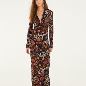 Black Lili Long Sleeve Maxi Dress