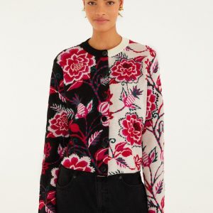 Mixed Winter Garden Knit Cardigan