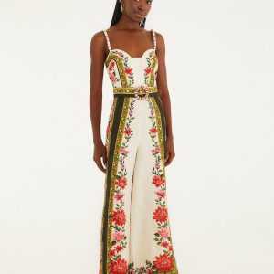 Sand Wonder Rio Sleeveless Euroflax™ Premium Linen Wide-Leg Jumpsuit